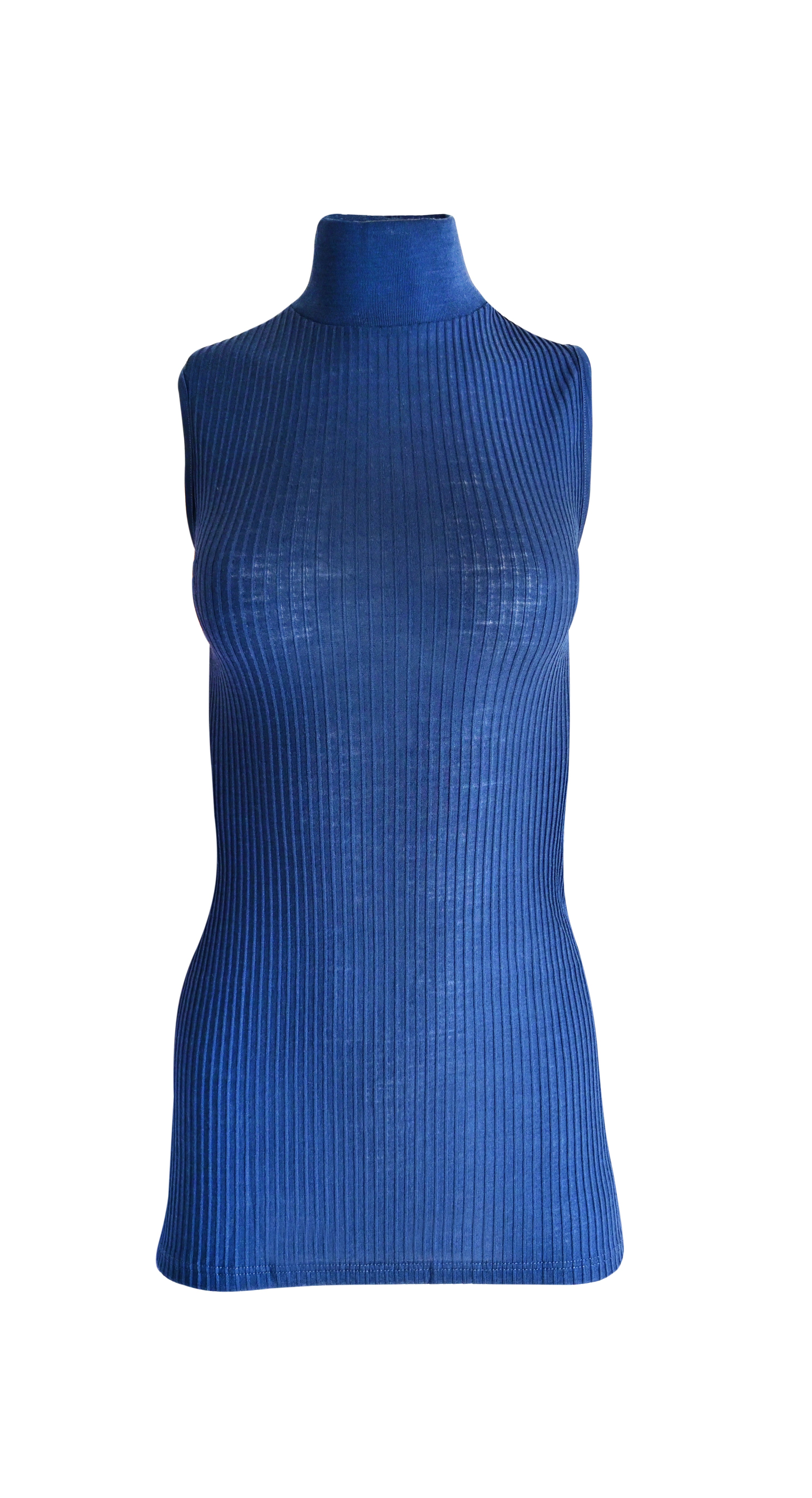 EGI Exclusive Collections Merino Wool Blend Mock Neck Sleeveless Top | 8208