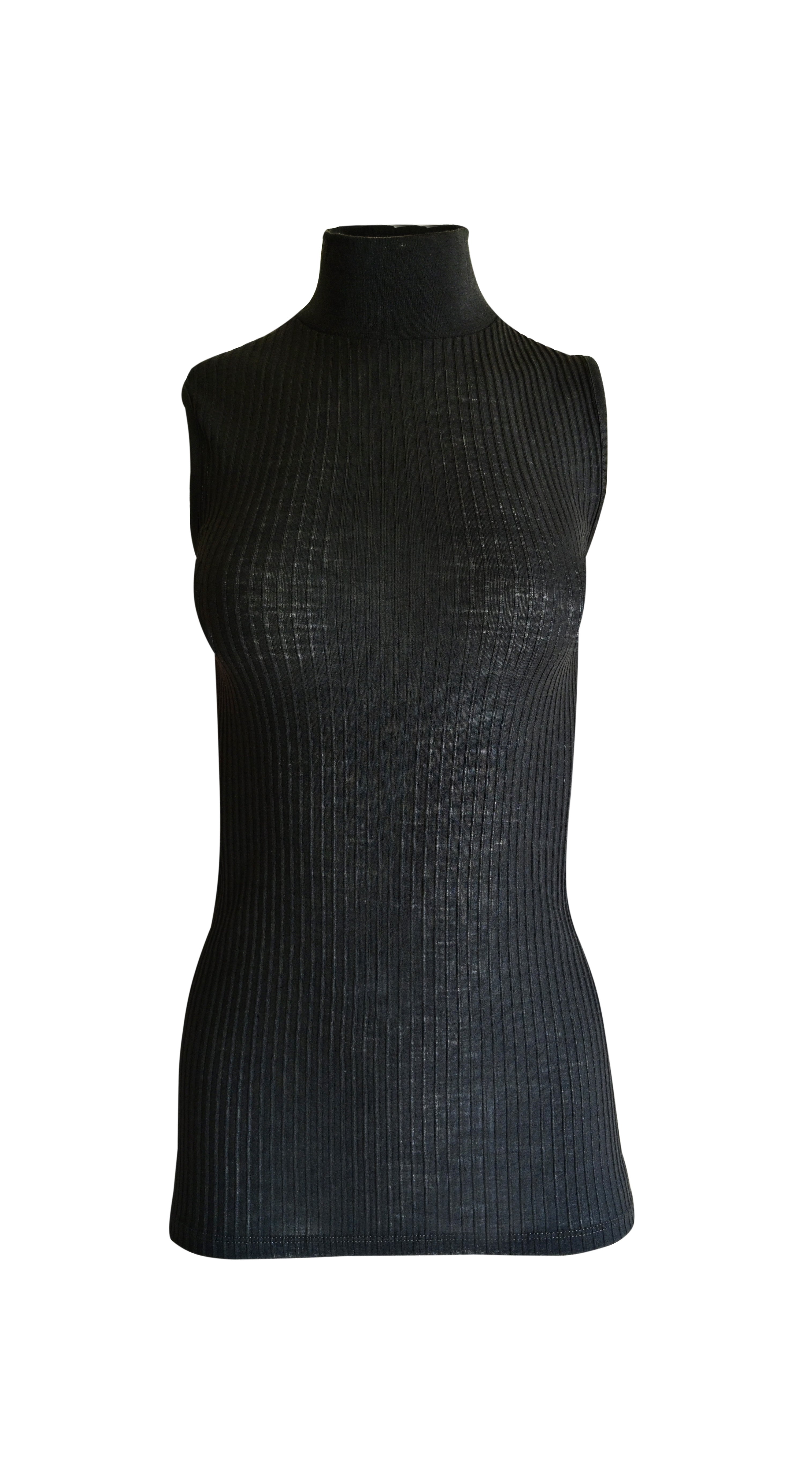 EGI Exclusive Collections Merino Wool Blend Mock Neck Sleeveless Top | 8208