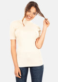 EGI Exclusive Merino Wool Blend Top with Short Sleeves
