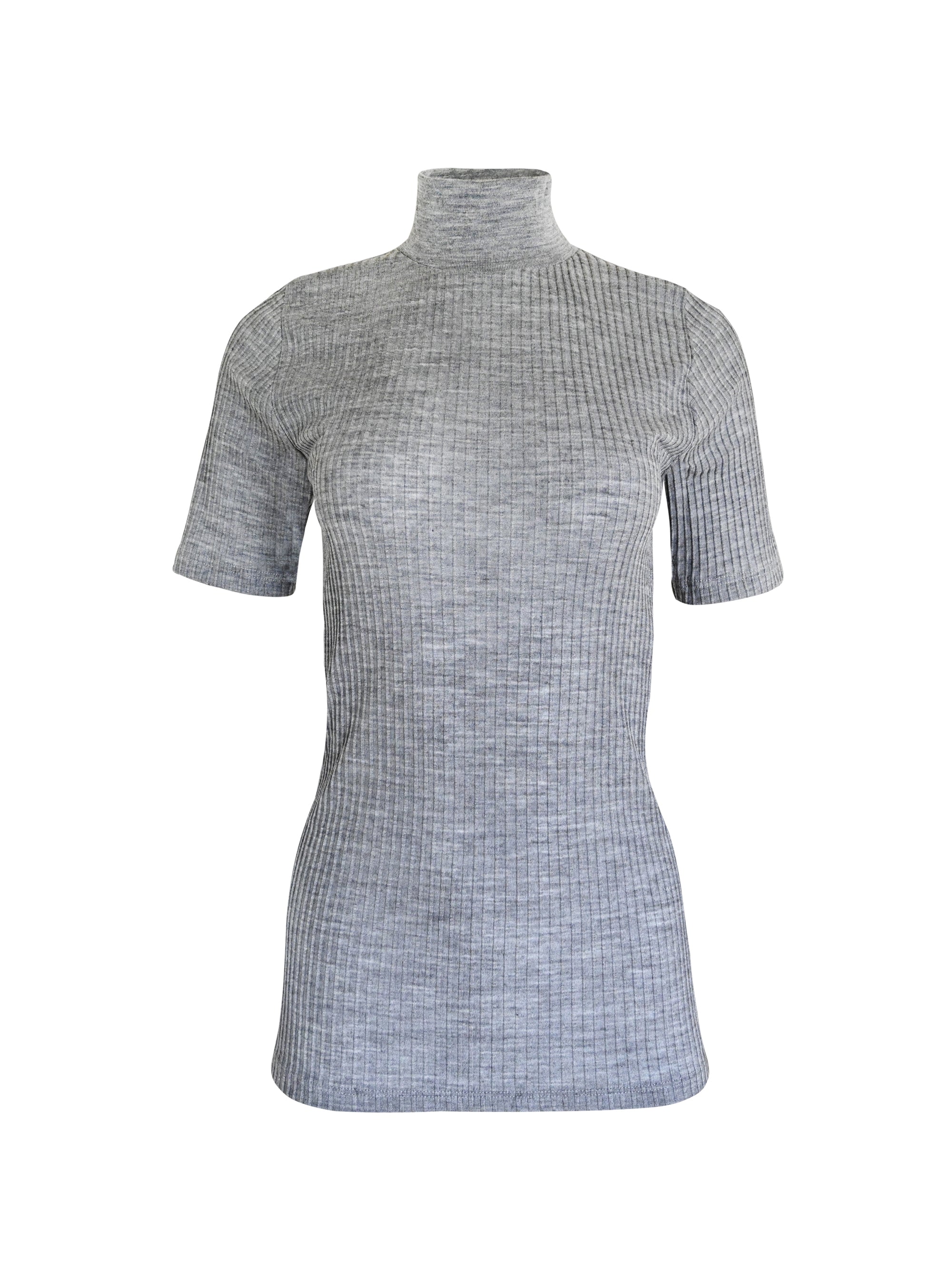 EGI Exclusive Merino Wool Blend Top with Short Sleeves