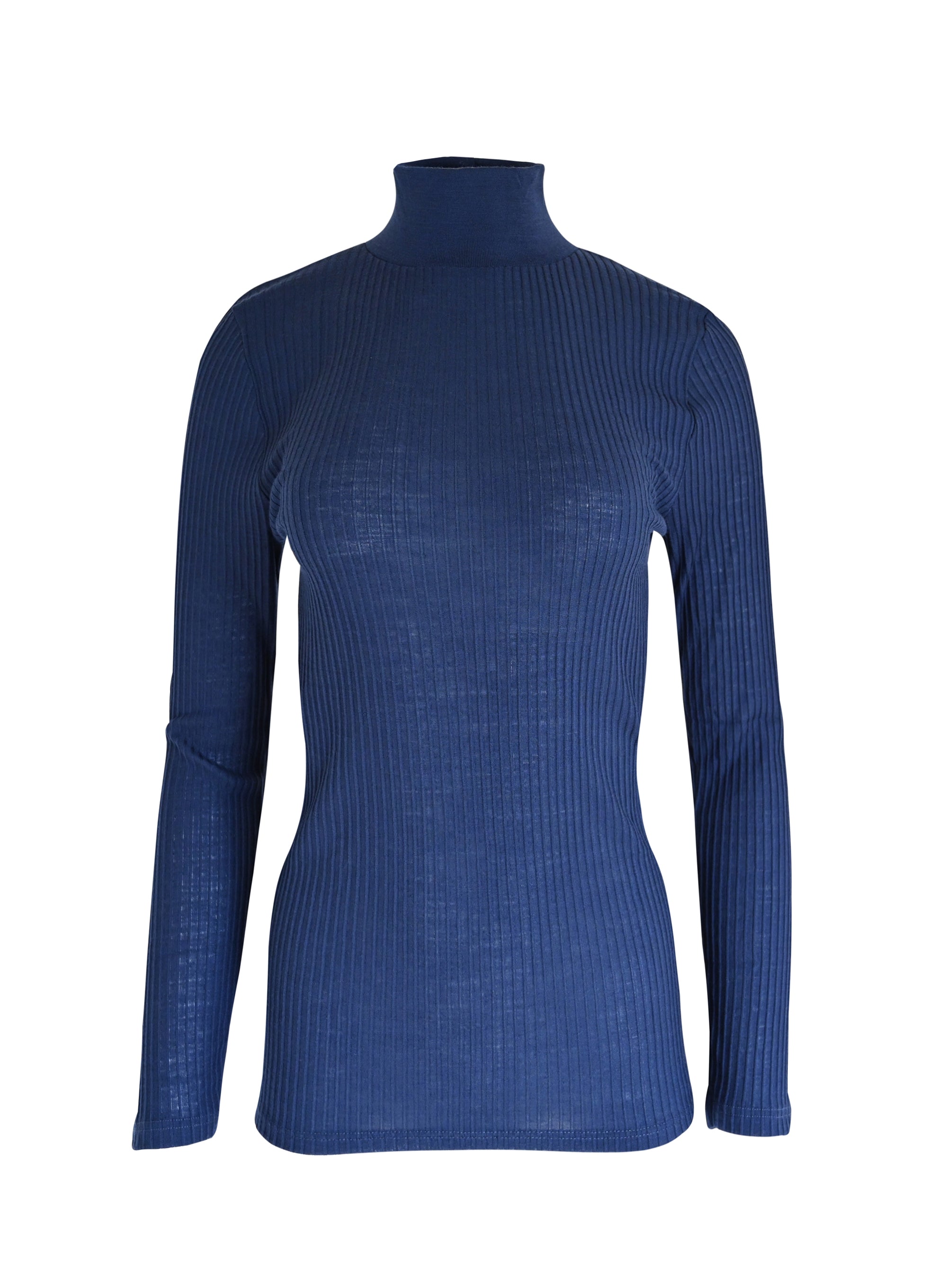 EGI Exclusive Collections Merino Wool Blend Mock Neck Top with Long Sleeves