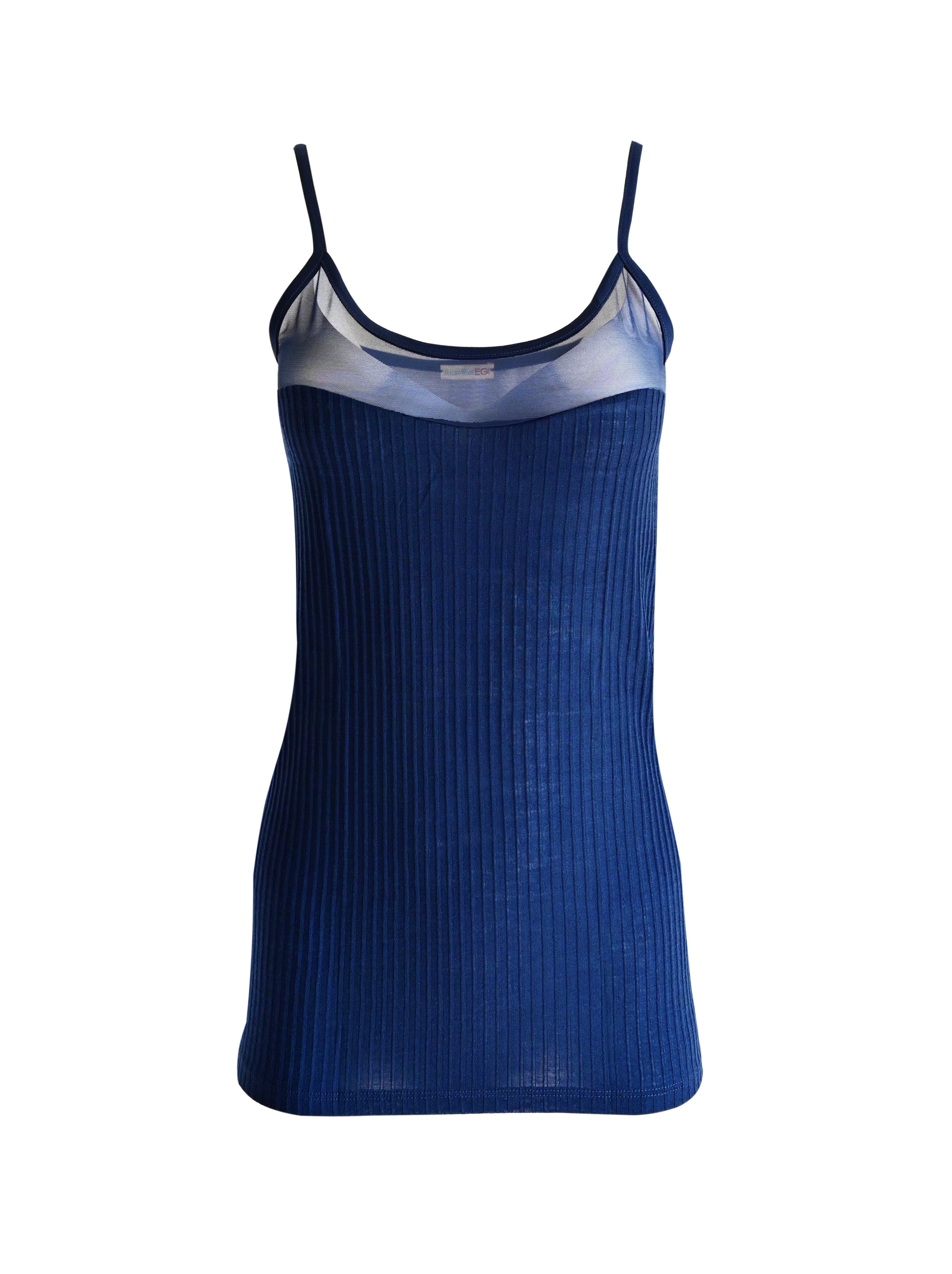 EGI Exclusive Collections Merino Wool Blend Sleeveless Cami with Tulle Trim