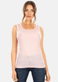 EGI Exclusive Collections Merino Wool Blend Tank Top with Tulle Trim