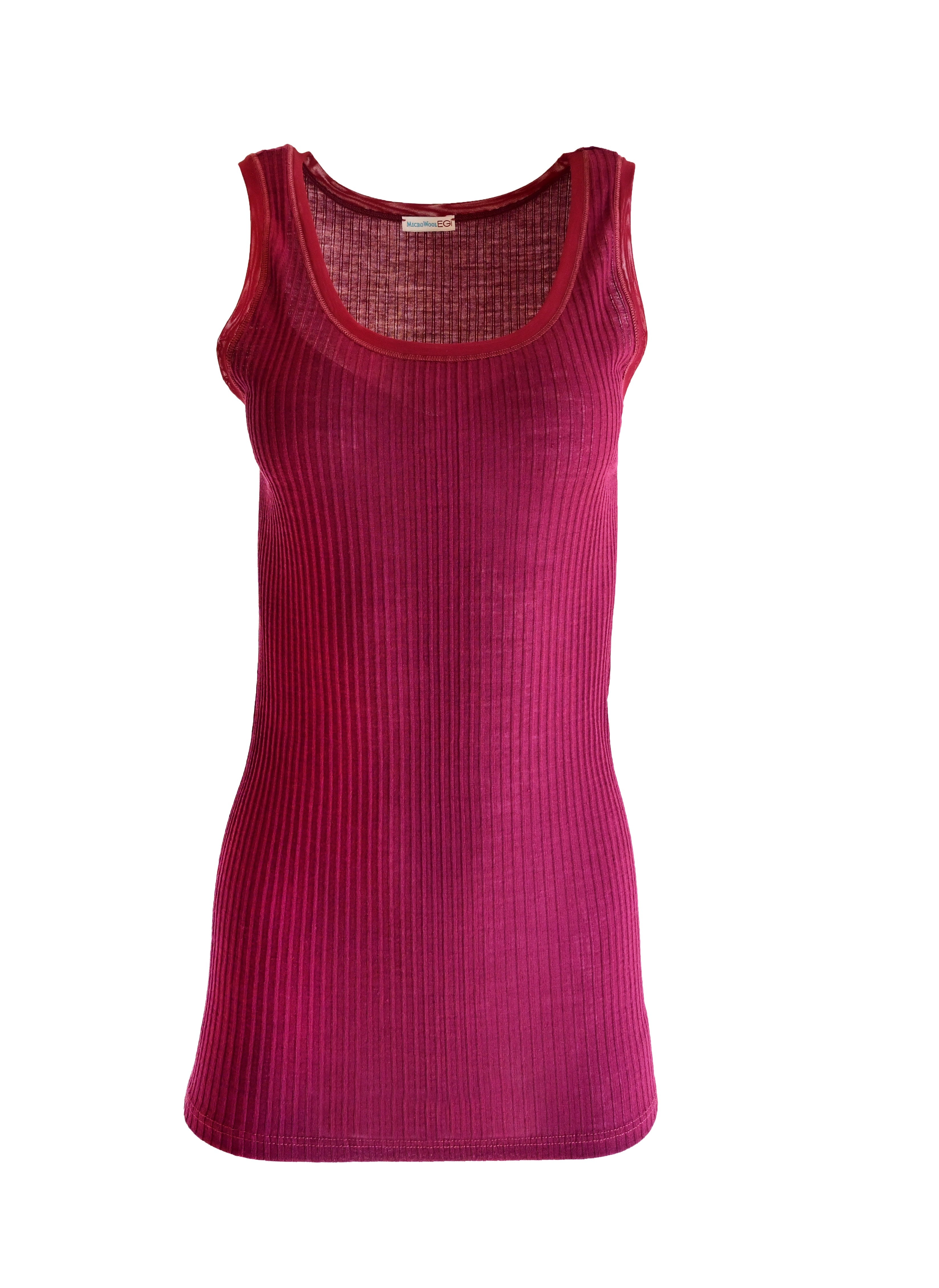 EGI Exclusive Collections Merino Wool Blend Tank Top with Tulle Trim