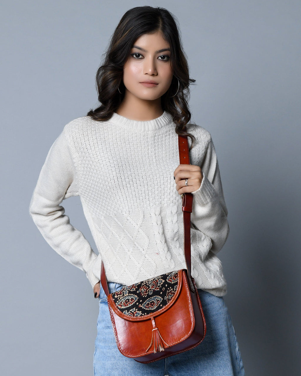 Astounding Ajrakh Ethnic Satchel