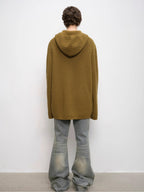 Women's Merino Wool Hooded Sweater with 1/4 Zip ‘Autumn Ticket’
