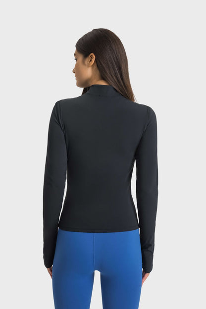 Half Zip Long Sleeve Sports Top