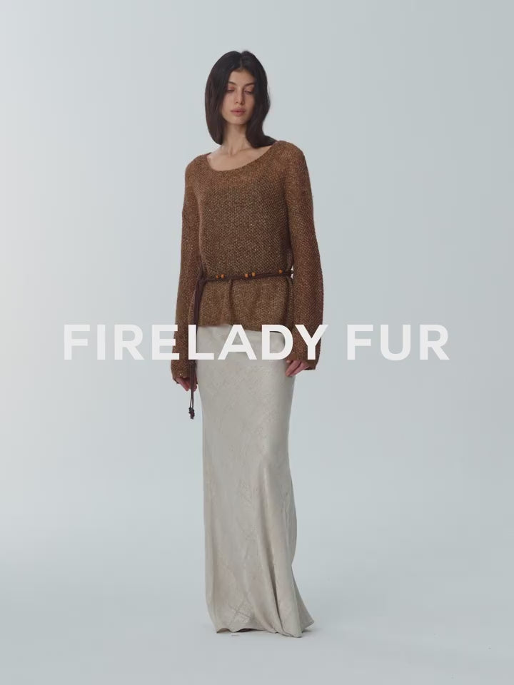 Mohair Sequin Knit Blend Hollow Oversized Sweater | Sparkling Spring