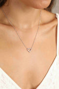 Heart Moissanite Silver Necklace