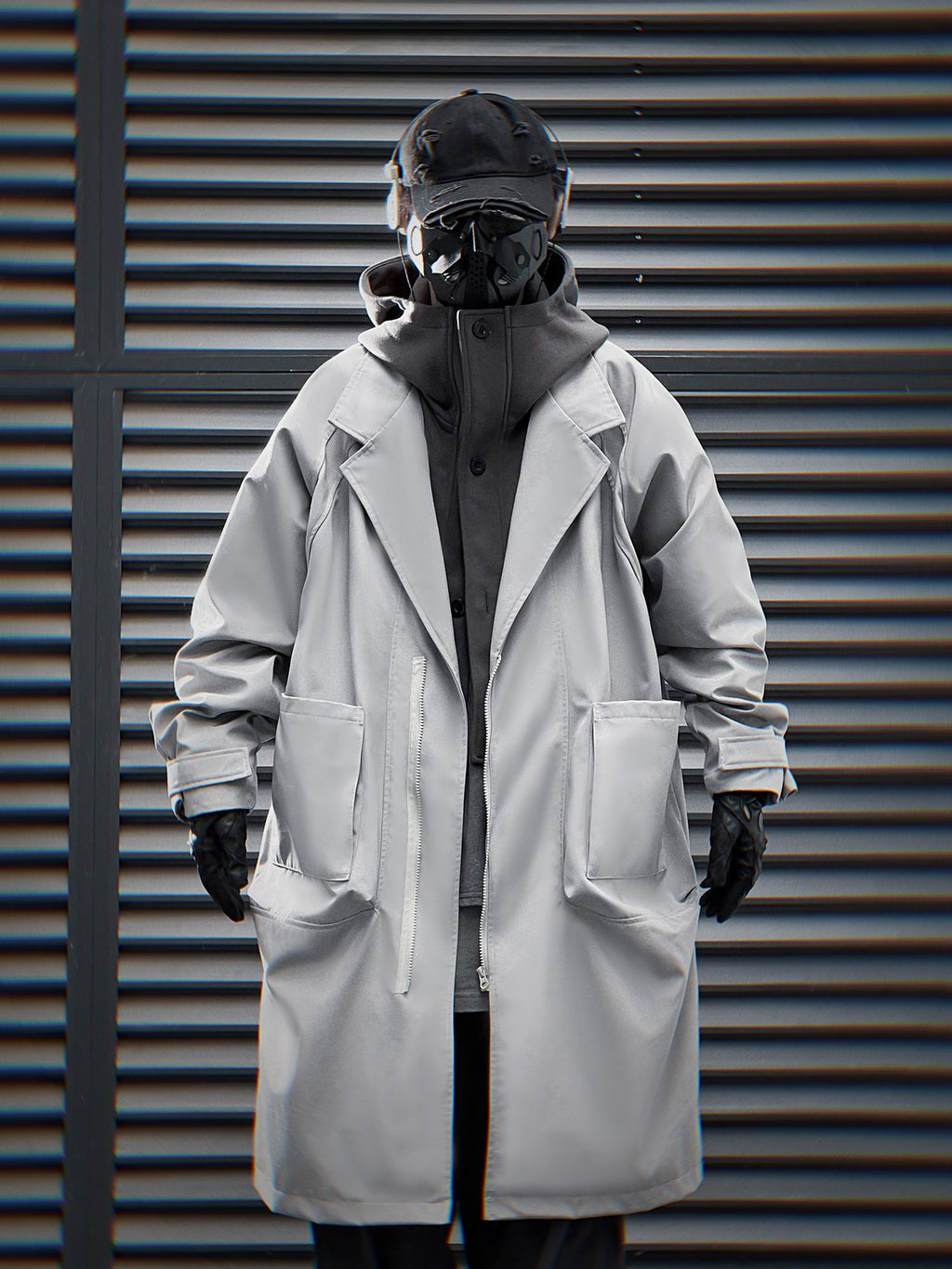 Grey Urban Trench Coat | HiJ36