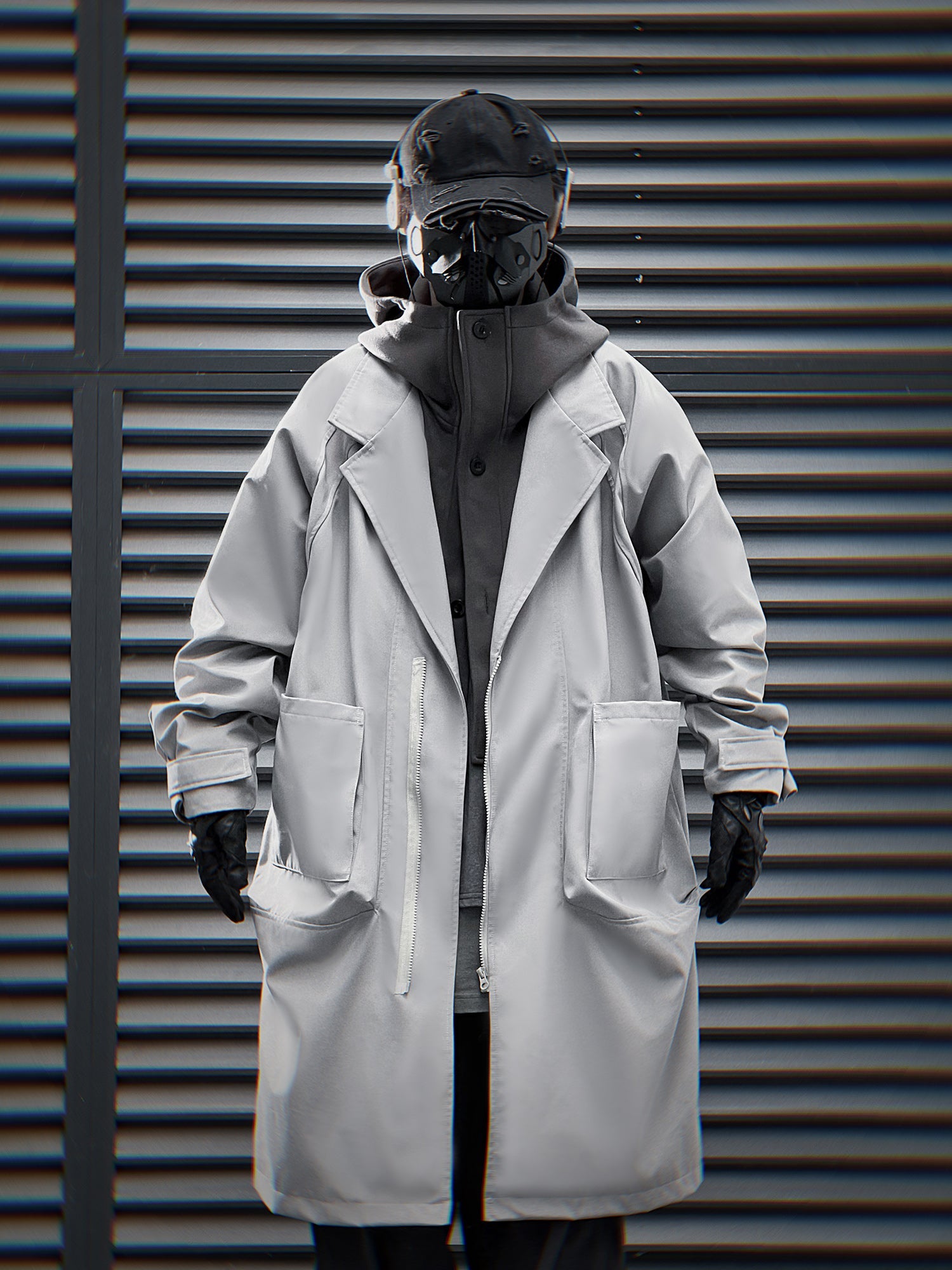 Grey Urban Trench Coat | HiJ36