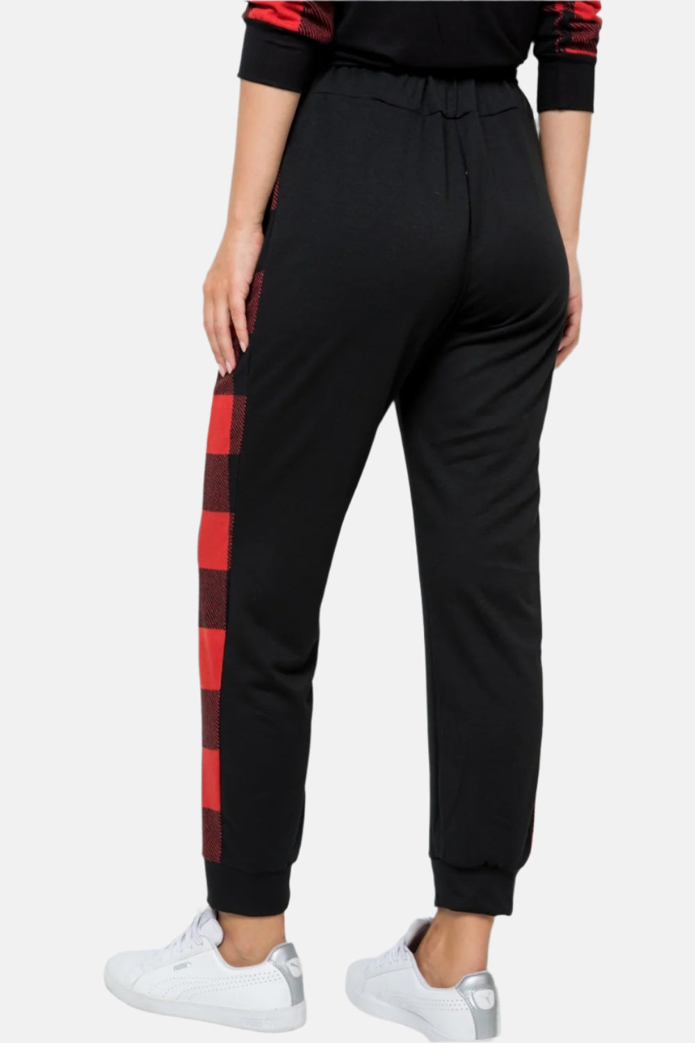 Plaid Side Print Sweatpants