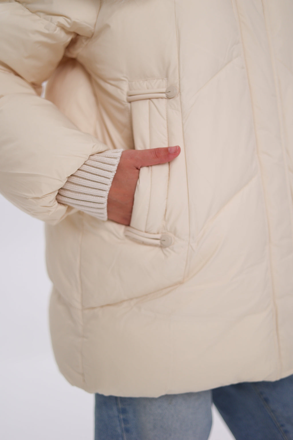 Genuine Polar Fox Thinsulate™ Coat | Ivory