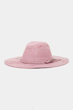 Mauve Braided Faux Suede Hat