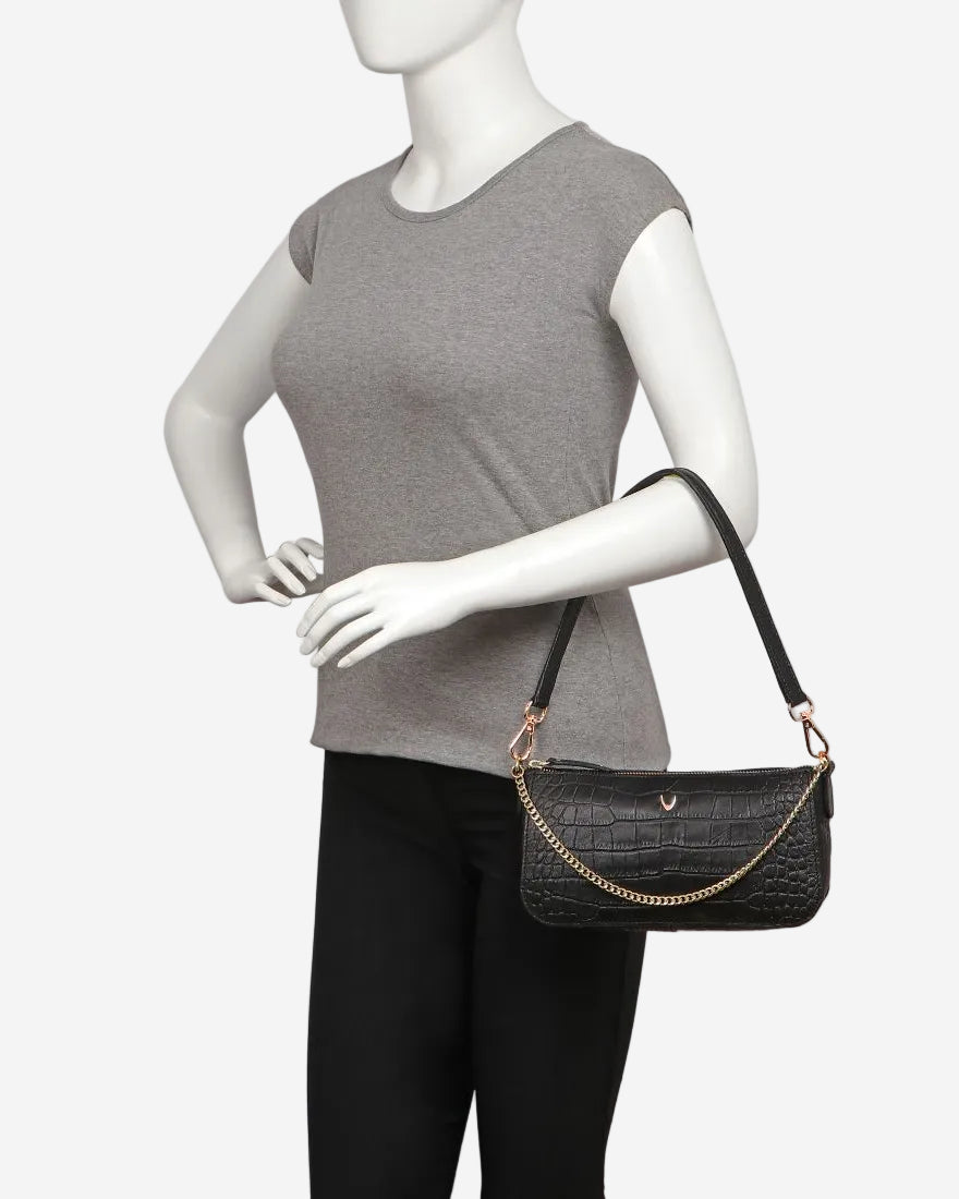 Hidesign Valerie Multi-Purpose Leather Glamor Clutch | Shoulder Bag