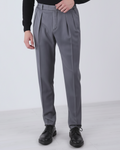 Claudio Mariani Trousers in 120’s Wool Dye Gray | Four Seasons