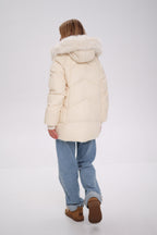 Genuine Polar Fox Thinsulate™ Coat | Ivory