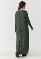 Makadamia V-Neck Long Sleeve Maxi Day Dress
