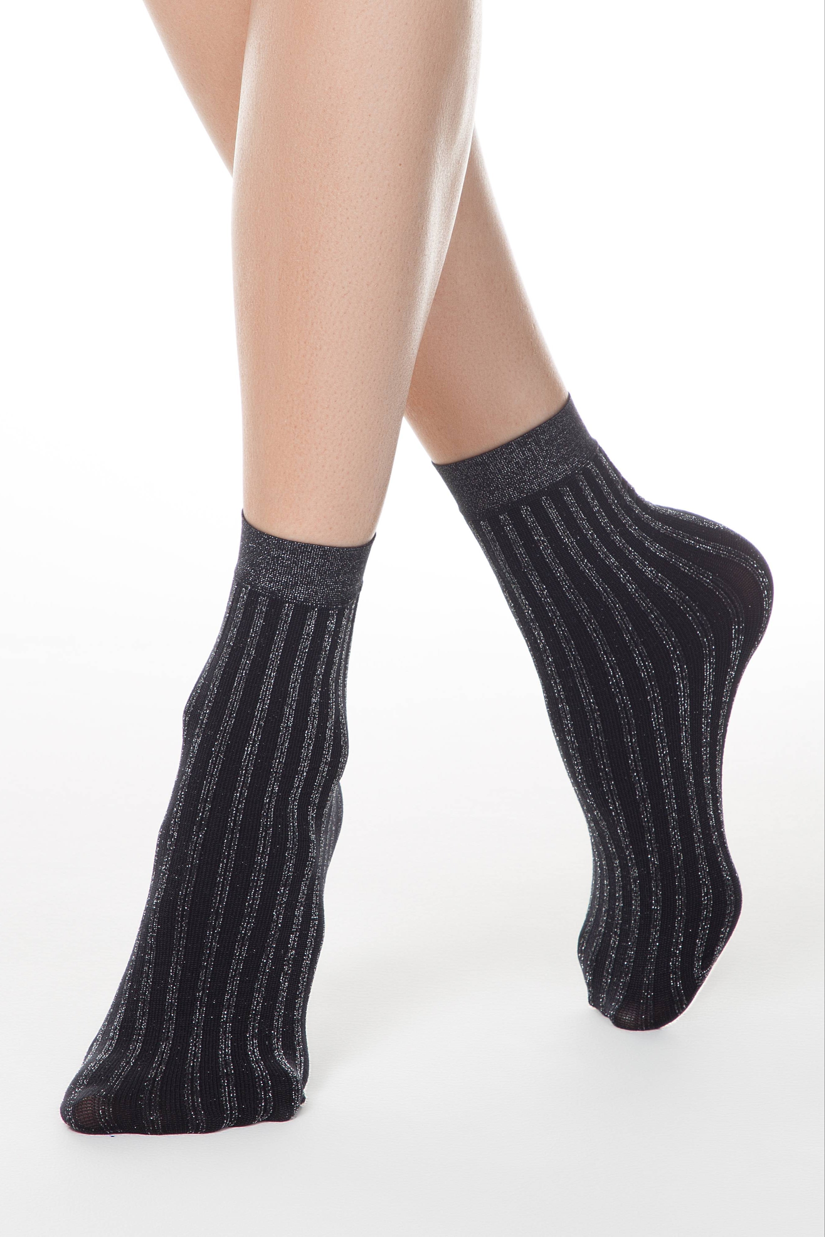 Socks Conte Fantasy with Lurex Stripe