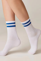 Conte Cotton Long Socks Active 157 | Lurex Stripes