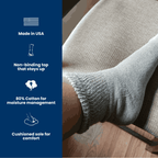 Women's Cotton Diabetic Ankle Socks | 6 Pairs