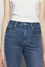 Two Shots High Rise Straight Crop Jeans | HJ013