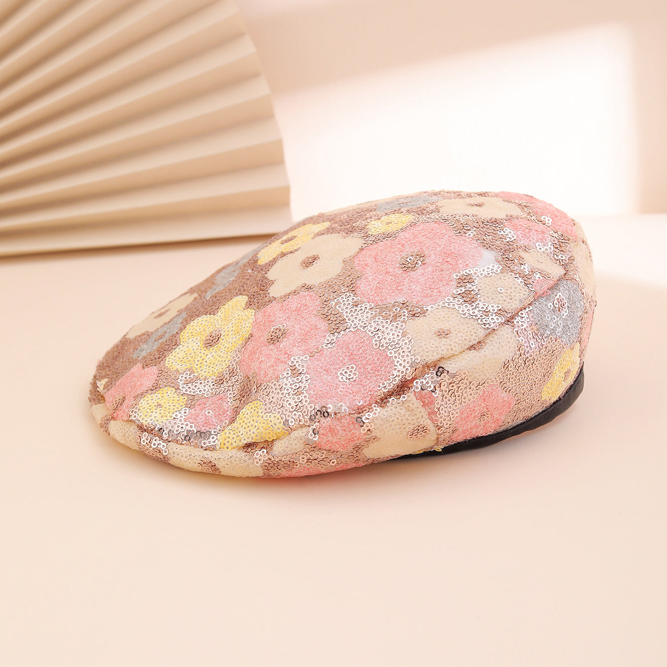 Sequin Flower Beret | Painter's Hat for Women | Outdoor & Everyday Style