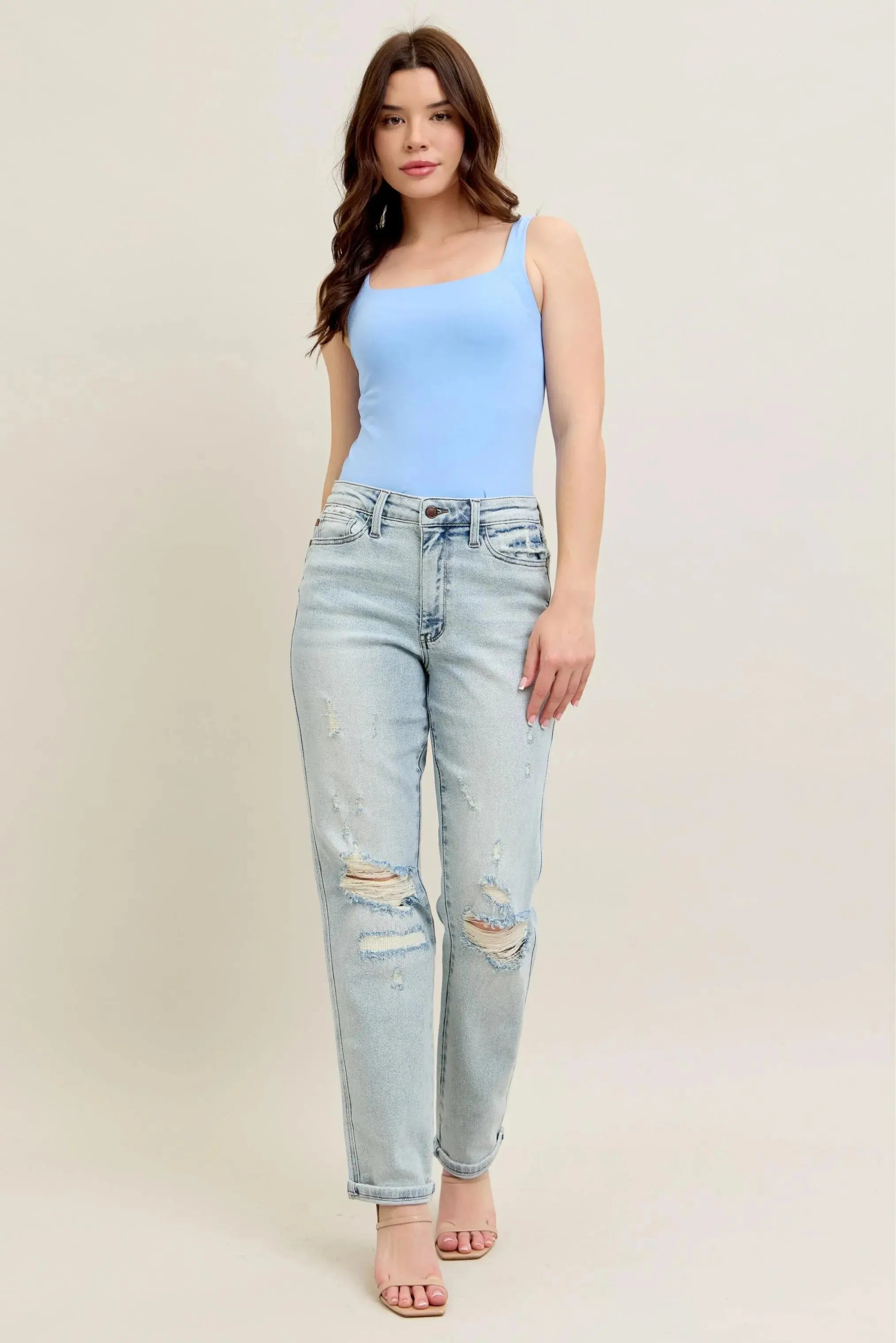 Women's Boyfriend Destroyed Jeans (Plus Size)