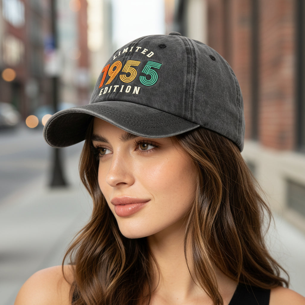 1955 Limited Edition Embroidered Vintage Baseball Cap