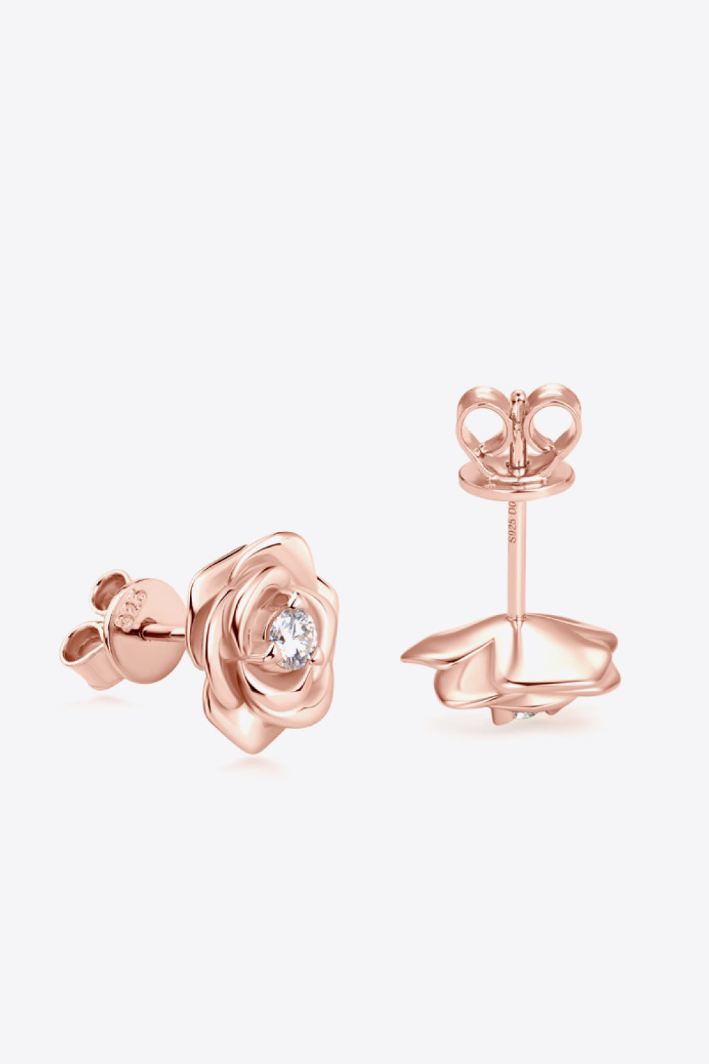 Flower Shape 925 Sterling Silver Stud Earrings