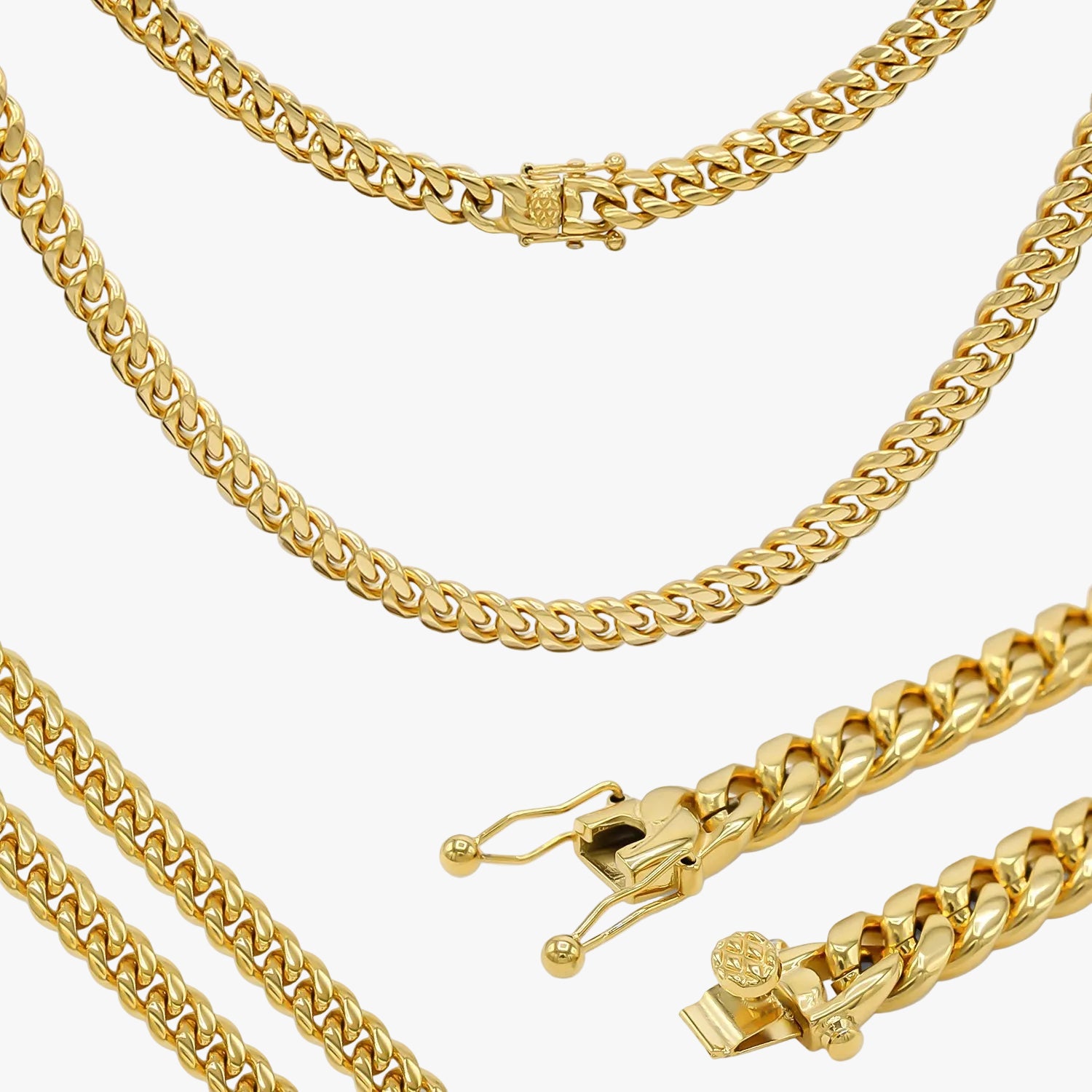 Cuban Link 18K Gold Plated Necklace 30"