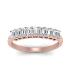 9 Stone Emerald Cut Wedding Ring