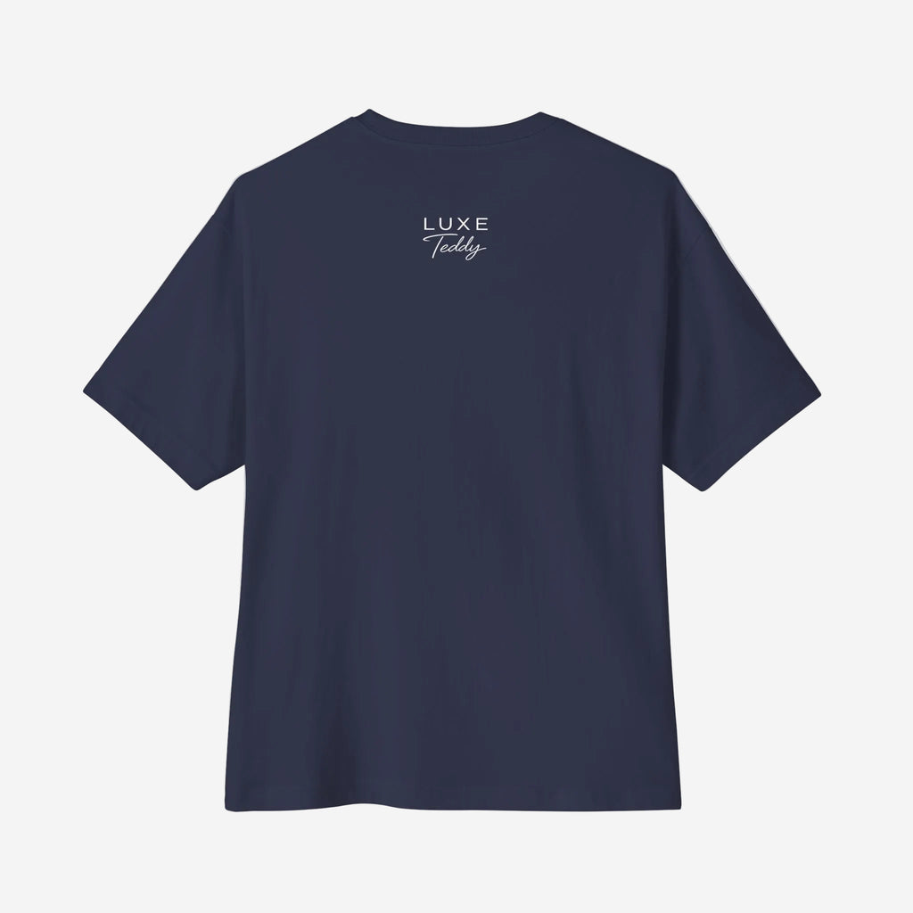 Luxe Teddy Oversized Vintage Red 'LUXE' Boxy Tee | 1022
