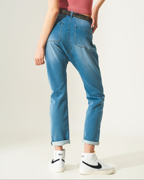 90s Baggy Jeans in Blue Vintage Wash