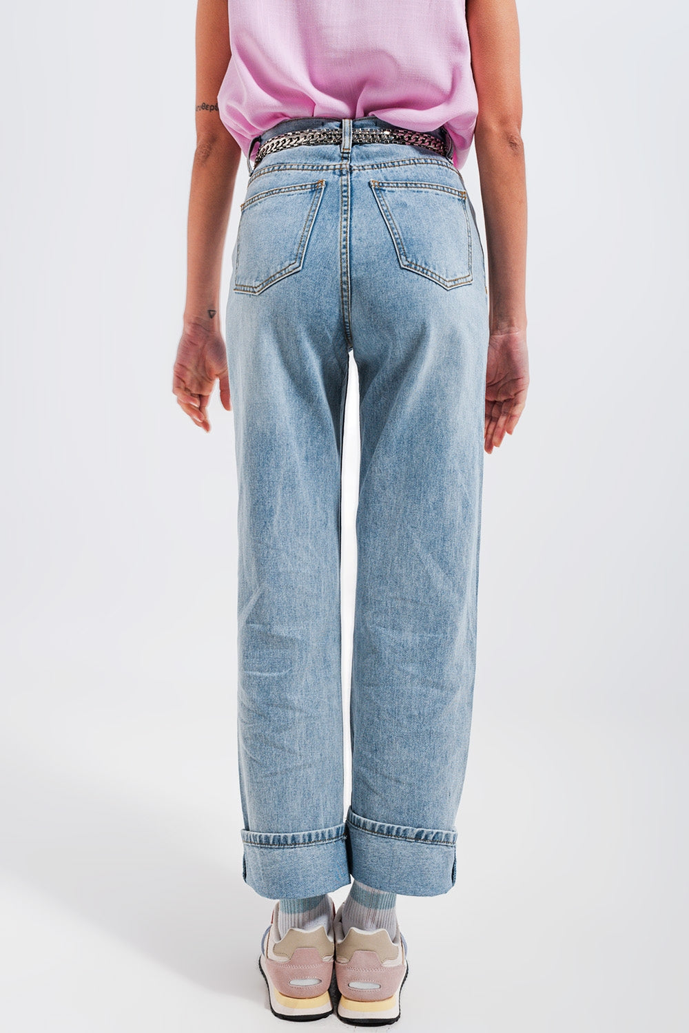 Q2 90s Jean in Heart Print