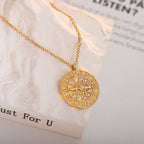 Timepiece Shape Zodiac Pendant Necklace