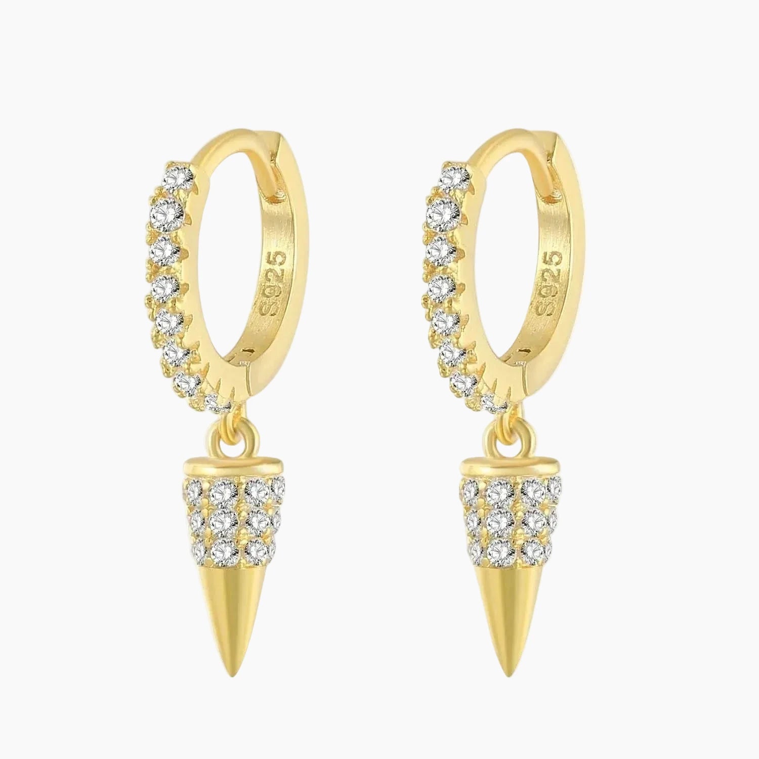 925 Dagger Huggie Earrings