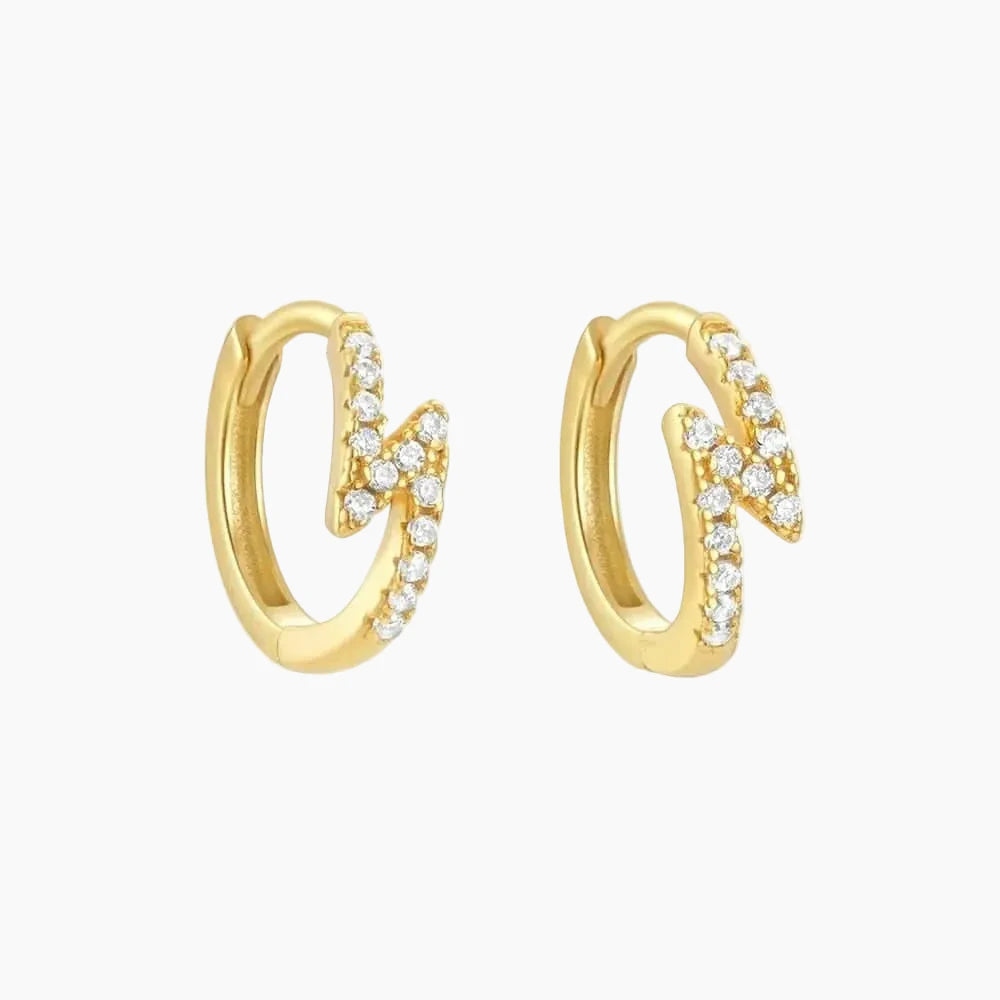 925 Lightning Mini Hoop Earring