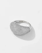 925 Sterling Silver ZIrcon CZ Pave Ring