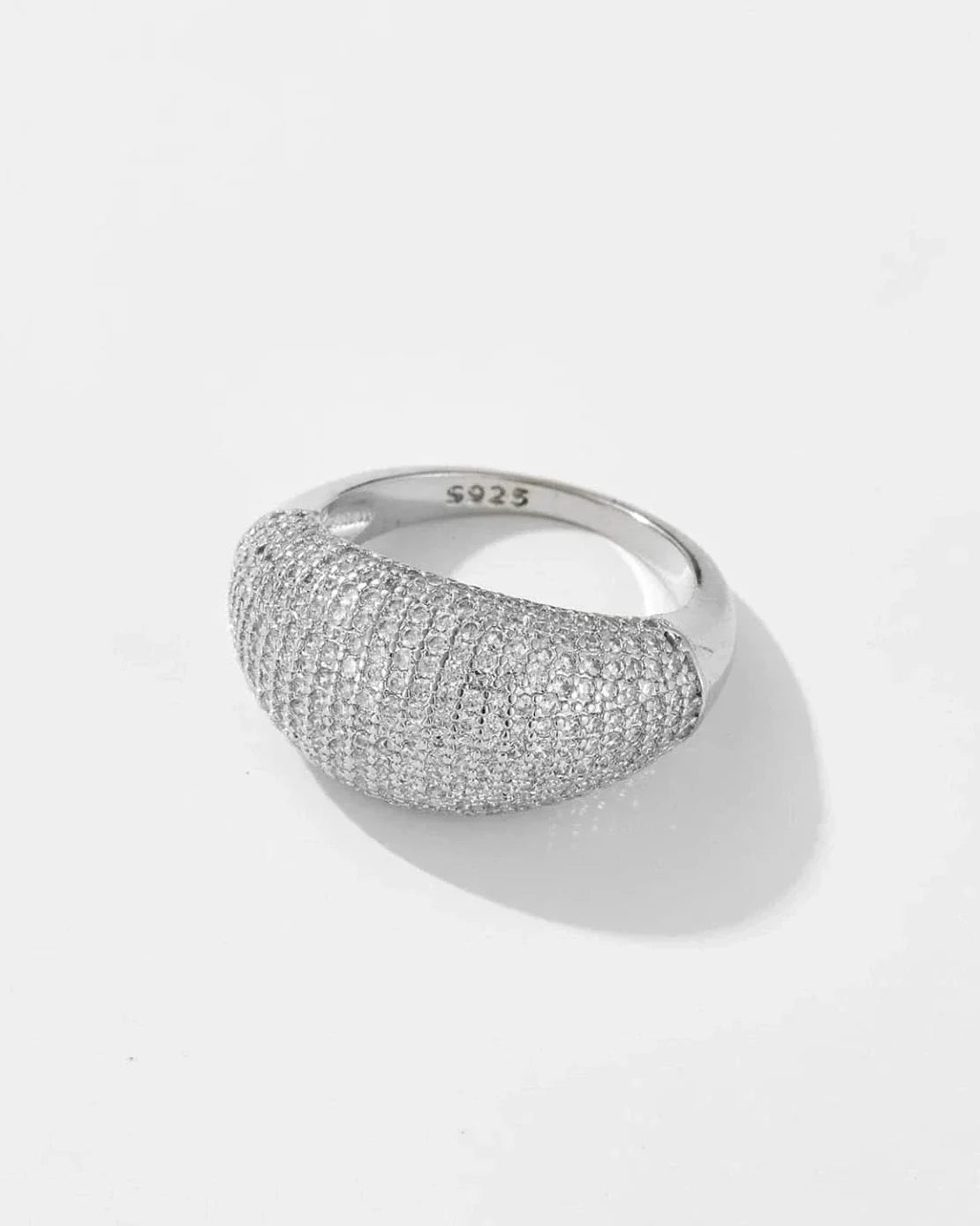 925 Sterling Silver ZIrcon CZ Pave Ring