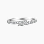 925 Sterling Silver Zircon Resizable Ring