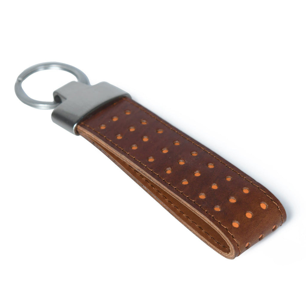 Textured Leather Keychain
