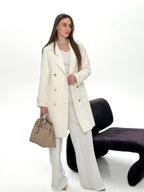 Alila Cashmere Wool Coat White