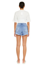 KanCan High Rise Double Button Blue Denim Jean Shorts