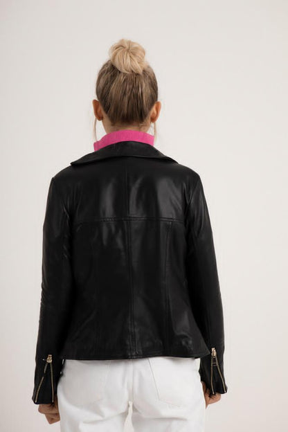 Basic High Neck Biker Jacket