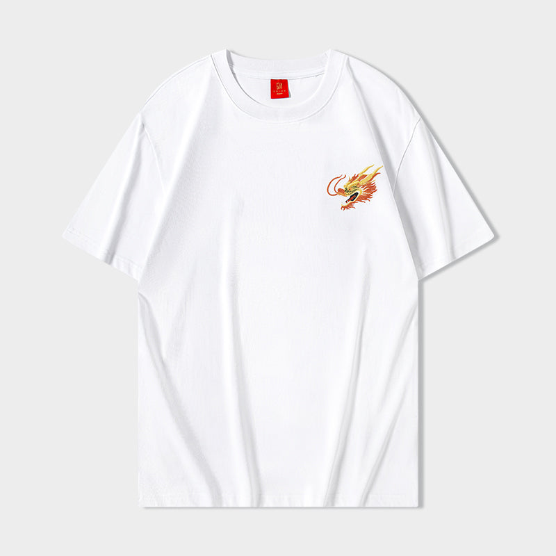 KH866 Golden Dragon Embroidery Tee