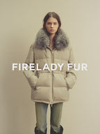 Firelady Fur Women's Fur-Trim Down Parka | Detachable Fox Fur Hood & 90% White Goose Down Fill “Frost Wild”