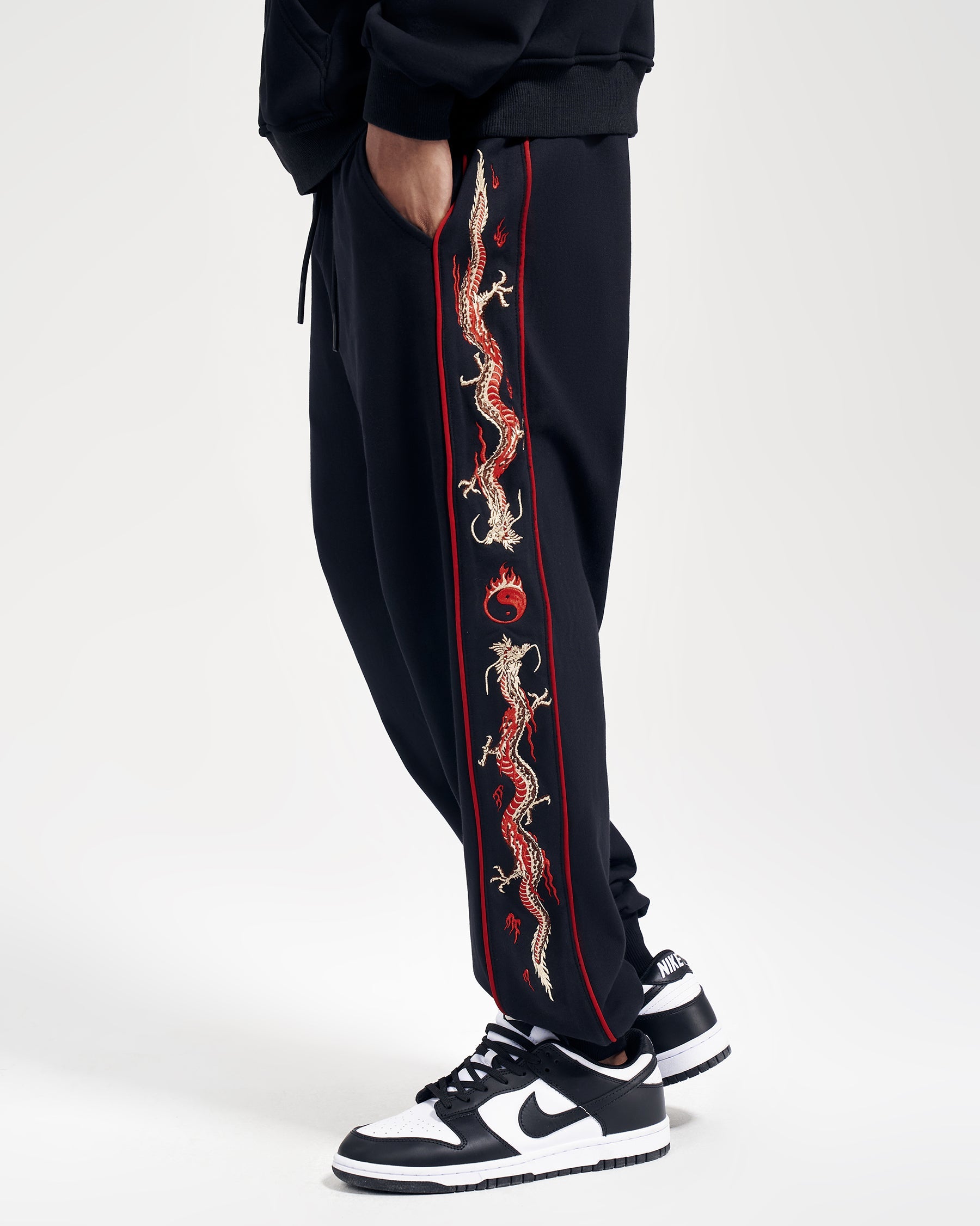 Dragon Embroidery Joggers | KH7061
