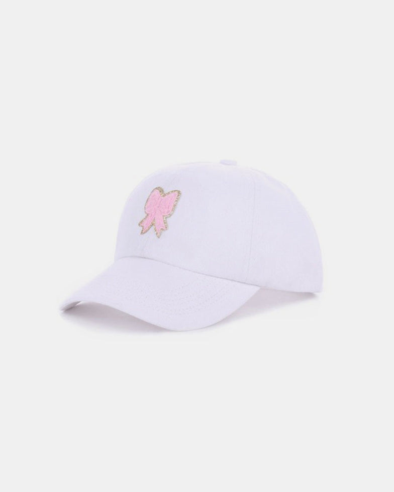 Ribbon Bow Chenille Patch Baseball Cap