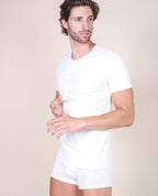 BASIC COTTON Free Spirit Premium Quality Cotton Men's V-Neck T-Shirt